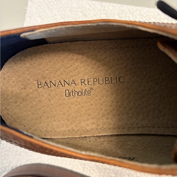 Banana Republic Men's Brown Leather Wingtips NWT - Picture 6 of 8